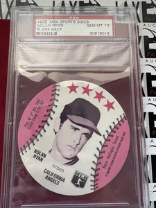 Psa 10 1976 MSA sports discs Nolan Ryan blank back Gem Mint - Picture 1 of 2