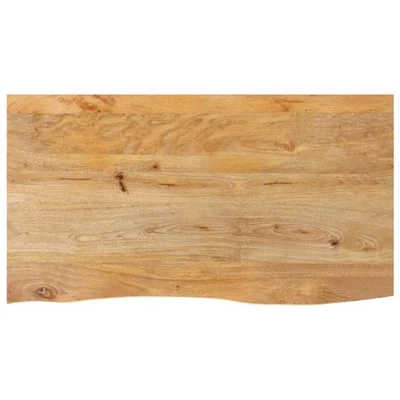 Table Top Natural Mango Wood Live Edge 120x60x2.5cm Solid  for Dining Desk - Image 1 of 4