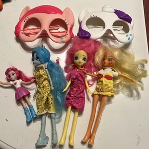 My Little Pony Equestria Girls Dolls Ponies And Glasses Lot - Pinky Pie, Rarity - Picture 1 of 5