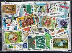 Antillen Sammlungen 50 Rechts 500 Briefmarken Unterschiedliche Entwertet - Bild 1 von 6