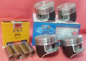 YCP P29 75mm STD Teflon Coated Pistons High Compression +NPR Rings for Honda D16 - Picture 1 of 11