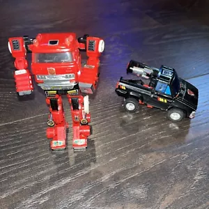 Vintage 1985 Hasbro Takara Transformers G1 Inferno And Trailbreaker - Picture 1 of 4