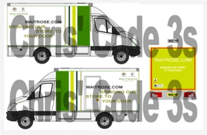 Code 3 Adhesive Vinyl Decal Suit 1/76 Oxford Diecast Sprinter Waitrose Delivery - Picture 1 of 1