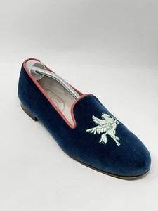 Stubbs Wooton Luke Edward Hall Navy Velvet Loafers Pegasus Mens 13 Spain Rare - Bild 1 von 9