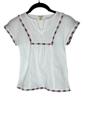 NUEVO CON ETIQUETAS J Crew Crewcuts Fábrica Niñas Vestido de Playa XXS Cubrir Gasa Algodón Blanco Foto 1 de 4