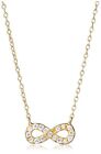 Dolce Vetra Gold P Sterling Silver Cubic Zirconia Crystal Pave Eternity Necklace