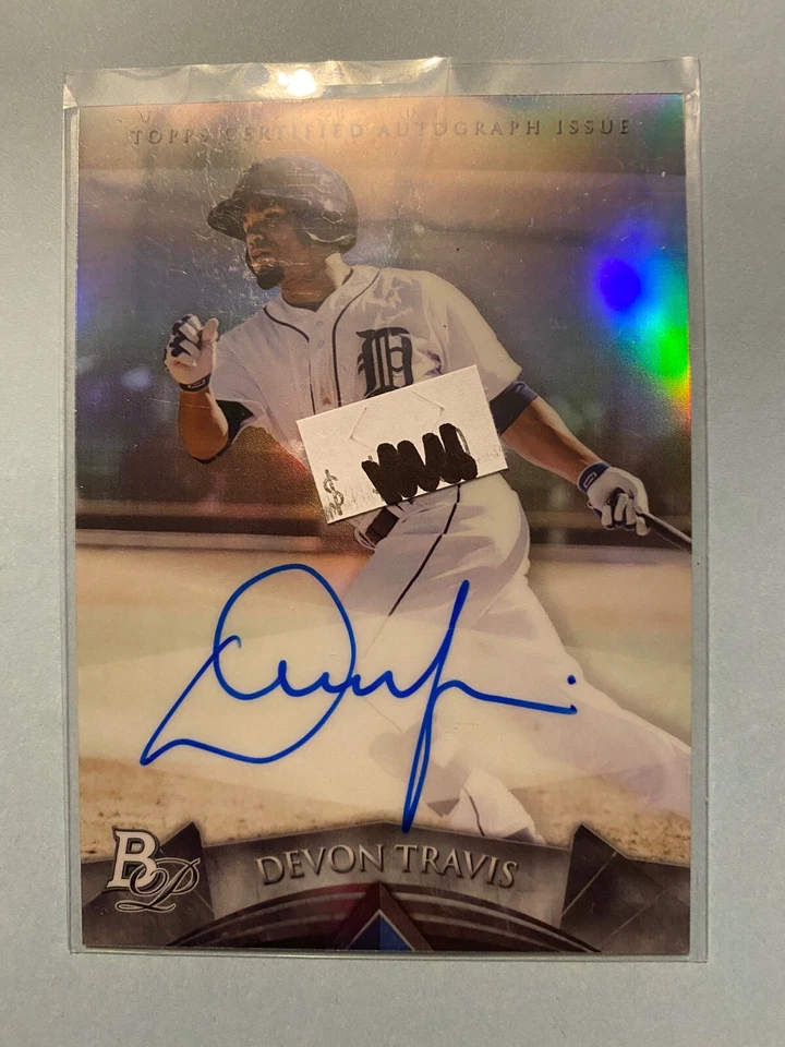 A34,411 - 2014 Bowman Platinum Prospect Autographs #APDT Devon Travis - Image 1 of 1
