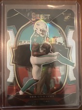 2022 Select Erik Ezukanma Black And Red Prizm Die-Cut #95 Rookie Miami Dolphins