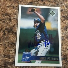 Mike Fetters Signed 1996 Topps Auto Milwaukee Brewers