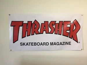 old school thrasher skateboard BANNER 4ft X 2ft ratbones Skateboard Mancave - Bild 1 von 1