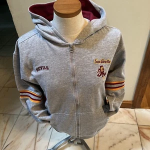 NWT ARIZONA SUNDEVILS HOODED FULL ZIP SWEATSHIRT JACKET BOYS SIZE 8/10 - Picture 1 of 5