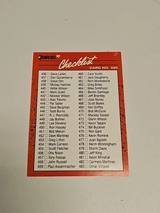 Checklist 436-537 - 1990 Donruss #500 - Baseball Card - Picture 1 of 2