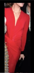 $2495 m Donna Karan black label collection ruched, viscose bodycon dress M - Picture 1 of 15
