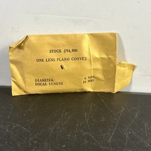 Edmund Scientific One Lens Plano Convex. Durchmesser 6 mm, Brennweite 16 mm. - Bild 1 von 6