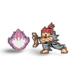 Street Fighter inspiriertes Sammlerstück Pin Akuma Doing Hadoken 2er-Set Pins Spiel - Bild 1 von 5