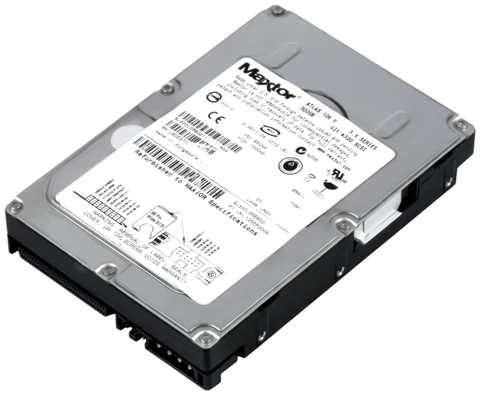 Disco Rigido Maxtor 8J300L0 300GB 10K 8MB U320 3.5'' 8J300L0 - Immagine 1 di 3