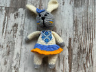 Ukrainian Toy War hare, rabbit girl, Military Patriot , Handmade , legendary (1)