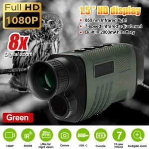 Hunting IR 850nm Night Vision Monocular 8X Digital Zoom Telescope Rechargeable - Picture 1 of 14