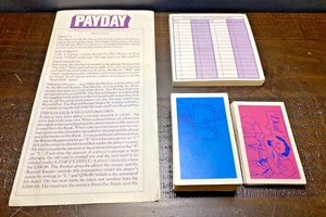 Vintage 1975 Payday Board Game Replacement Parts Cards, Record Pad, Instructions - Picture 1 of 6