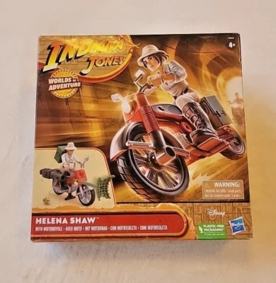 Figura de acción Indiana Jones Helena Shaw motocicleta Mundos de aventura Hasbro Foto 1 de 4