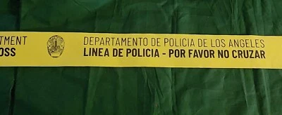  LAPD Crime Scene Used   "POLICE LINE DO NOT CROSS" Español 5 FT TAPE 3" WIDE  - Image 1 of 4