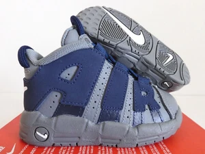 Nike Air More Uptempo 96 TD Georgetown Hoyas Grey Navy Blue DM3319-009 3C Kid's - Picture 1 of 9