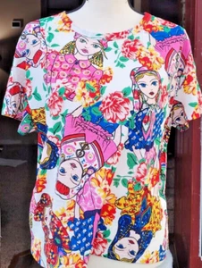 ZARA Women's Sz S Russian Nesting T-Shirt ~ 100% Soft Cotton ~ Crew Neck ~ S/S - Picture 1 of 1