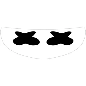 Marshmello Eyes Perforated Motorcycle Helmet Visor Tint Shield Sticker Decal - Bild 1 von 1