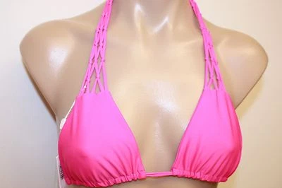 NWT MIKOH Swimwear Bikini Bra Top Sz S Pink Halter - Image 1 of 4