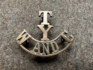 Original Westmoreland und Cumberland WW1 Yeomanry Schultertitel - Bild 1 von 2