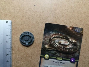 STEEL MAW (bear trap) MINIATURE + CARD /KICKSTARTER /ALTAR QUEST G111 - Imagen 1 de 1