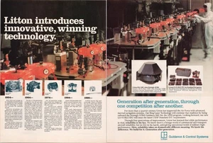 Litton Original 1984 2 Seiten Printanzeige Trägheitsnavigationssystem Technik - Bild 1 von 1