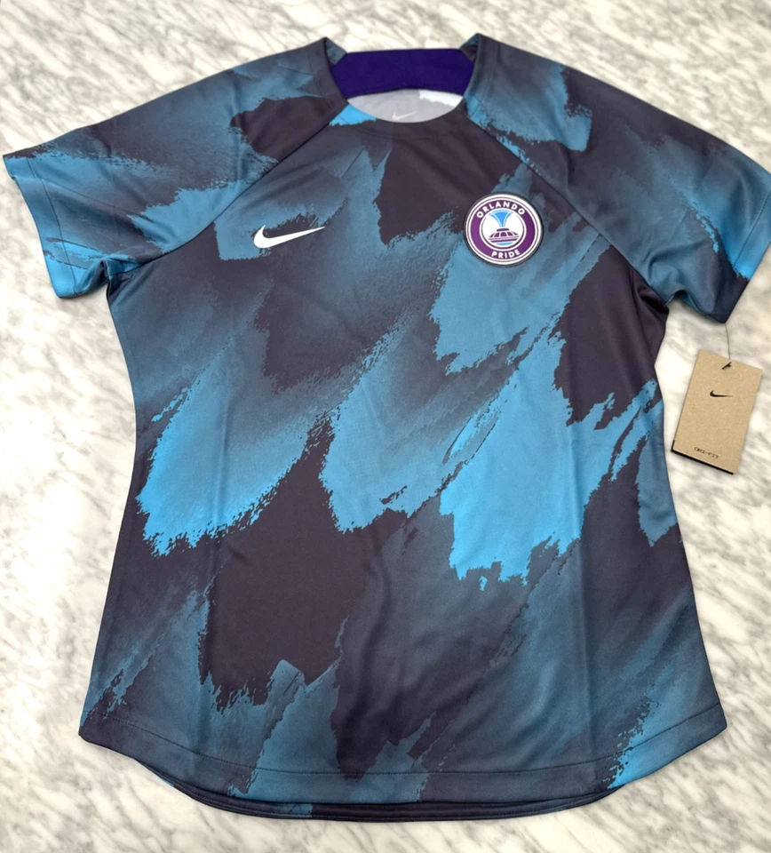 Nike Orlando Pride Soccer Dri-Fit Pre Match Top Jersey Women's Medium NWSL