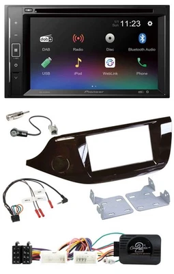 Pioneer Bluetooth Lenkrad USB 2DIN DAB DVD Autoradio für Kia Ceed ab 2012 glänze - Bild 1 von 4