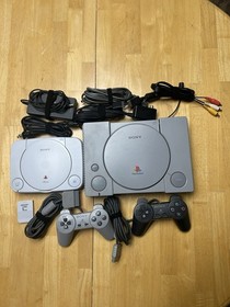 Sony PlayStation PS1 & PS One Console Lot OEM Controllers & Cables *Tested*