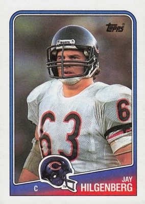 1988 Topps Football Card #77 Jay Hilgenberg Chicago Bears Center - Image 1 of 2