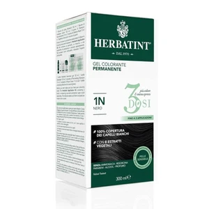Herbatint Gel Colorante Permanente 3Dosi 300ml 1N Nero Senza Ammoniaca per Pelli - Foto 1 di 24