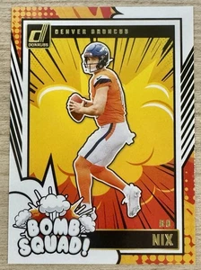 Bo Nix 2024 Panini Donruss Bomb Squad SP Rookie RC #27 Denver Broncos - Picture 1 of 3