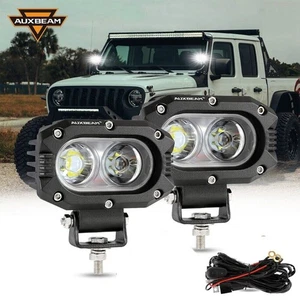 AUXBEAM 4" INCH LED Work Light Offroad Driving Fog Pods For Jeep Wrangler JK JL - Picture 1 of 12