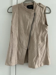 Gilet Ethereal Los Angeles beige con zip taglia S - Foto 1 di 9