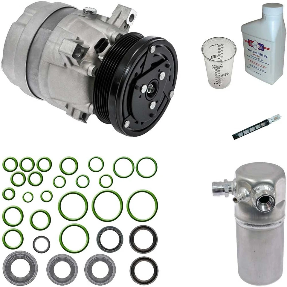 Omega AC Compressor w/ A/C Repair Kit For Chevrolet Camaro Pontiac Firebird - Image 1 of 1