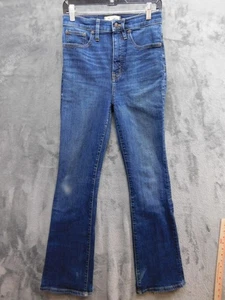 Madewell Jeans Womens 28 Blue Skinny Flare Stretch Denim High Rise AA577 FA19 - Picture 1 of 16