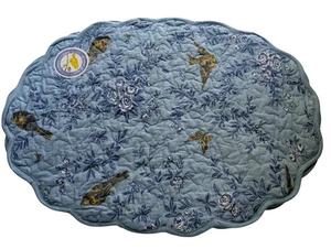 April Cornell Home Collection Placemats (4) Garden Sparrow Birds Quilted Cotton - Picture 1 of 12