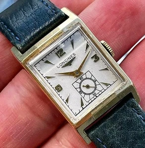 Longines ”Tank” Manual Wind Cal.9LT, 10K Yellow Gold Filled, Good Timekeeping - Picture 1 of 8