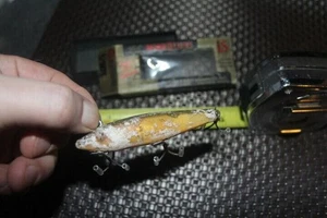 L&S Minnow Fishing Lure 52M25 looks like a dead or dying minnow vintage injured - Picture 1 of 11