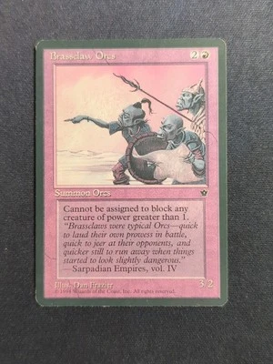 MISPRINT | MISCUT MTG Magic the Gathering Fallen Empires Brassclaw Orcs Frazier - Image 1 of 2