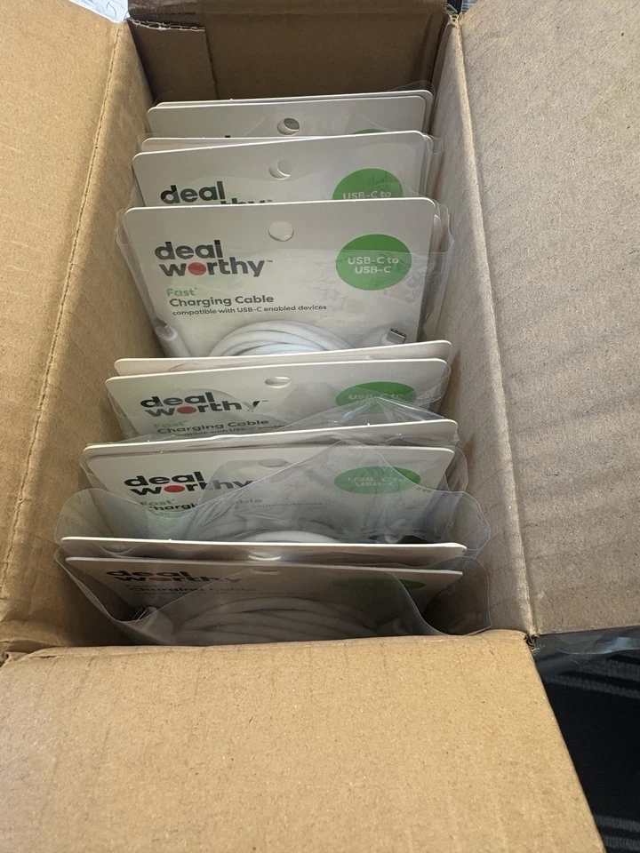 12 pack!!!! USB-C to USB-C Charger Cable 8ft 60 Watt - Image 1 of 3