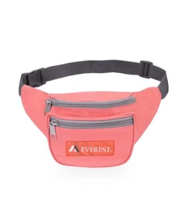 Kids Fanny Pack Hip Waist Festival Sport Money Pouch Belt Wallet/CORAL - Picture 1 of 3