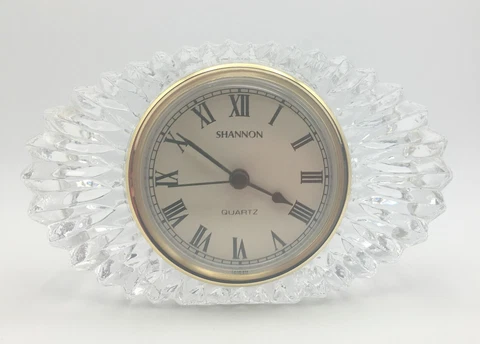 Shannon Crystal, Designs of Ireland Lead Crystal Clock Paperweight Handcrafted Cover