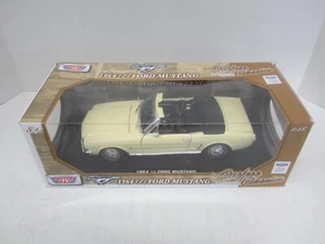 Motor Max 1/18 Scale 1964 1/2 Ford Mustang Convertible Timeless Classics Yellow - Picture 1 of 10